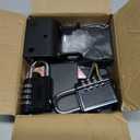 2 Pack S16100700 Two-Way Lockable Gate Latch(Small Size Version: 3"L x 5"H) with Black 4-Digit Combination Lock for Metal Gates with 1-1/4" to 1-1/2" Diameter Tubes