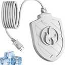 Bird Bath Heater for Outdoors in Winter, 100W Birdbath Water Heater Submersible for Winter Full-Covered Aluminum, Heated Bird Bath Deicer Thermostatic Control for Yard Patio Small Pond(White)