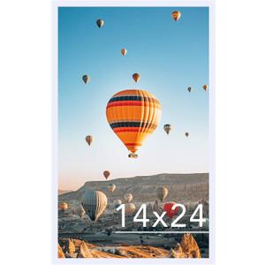 JCJMY 14x24 Picture Frame White for Poster Photo Picture, Horizontal and Vertical Formats for Wall Hanging, 14 x 24 Wall Gallery Poster Photo Frame for 14 by 24 Photos Posters, White