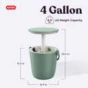 Keter Go Bar 4.2 Gallon Portable Beer and Wine Cooler with Handle and Pop Up Outdoor Table Perfect for Your Patio, Picnic, and Beach Accessories, Green