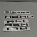 4pack Set 2019-2025 Emblems Denali DenaliHD Plus Sierra Letters Badges 3D NAMEPLATE Replacement for Sierra 2500HD 3500HD 2500 HD 86790675 86532074 (Gloss Black)