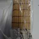 LazBlinds No Drill Bamboo Roman Shades, 38" W x 48" H, Malay Umber