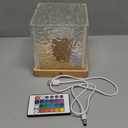 Ocean Wave Projector Light, 16-Color LED Cube Lamp & Remote, 3D Holographic Water Ripple, Romantic Ambient Lighting for Kids Room, Meditation, Relaxation, Bathroom, Night Light (Plug-in)