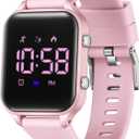 L LAVAREDO Kids Digital Watches for Boys Girls,Waterproof Sport Watch with Pedometer Stopwatch Vibration Alarm for Ages 5-13,No App Fitness Tracker Watch for Kids Teens Birthday Christmas Gifts