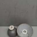 Simple Designs LT2008-GRY Mini Ceramic Globe Table Lamp with Matching Fabric Shade, Gray 5.51 x 5.51 x 8.66