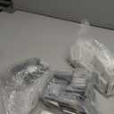 100 Sets 50mm/ 2 Inch Button Press Supplies Square Button Parts DIY Fridge Magnets Craft Set Including Magnet, Metal Cover, Plastic Back Cover, Pins, Transparent Film, Blank Paper (Plastic)