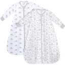 Mama Cheetah Baby Sleep Sack with Sleeves, 0.5 TOG Organic Cotton Wearable Blanket and Two-Way Zipper, Swaddle Transition Long Sleeve Sleeping Bag for Newborn Infant Toddler, 12-18 Months