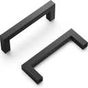 NEIKO Heritage Designs Contemporary Pull 3 Inch Center to Center Matte Black Finish (10-Pack)