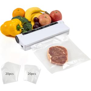 Food Vacuum Sealer Machine Home Use Preservation Sealer, One-Touch Operation, Dry & Wet Modes, Extends Food Freshness,Digital Countdown Timer, Compact, Includes 40 Vacuum Bags