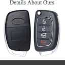 SUPALAND Key Fob Keyless Entry Fits for Hyundai Sonata 2014 2015 2016 2017 Remote Control Flip Key Replacement TQ8-RKE-4F16 95430-C1010 4 Button 46 Chip