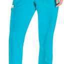 EDS Essentials Scrubs for Women, Yoga-Inspired Pull-On Pant with Four-Way Stretch and Moisture Wicking DK005 L
