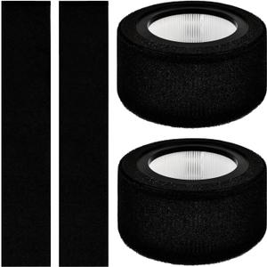 EE-5067 Filter Replacement, Compatible with Crane EE-5067 Air Purifier, True HEPA Filter and Activated Carbon Filters, Part# HS-1944, 2 Pack