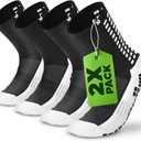 Lux 2-Pack Soccer Grip Socks for Men & Women - GripArray Anti-Slip Performance & Comfort - Grip Socks Soccer