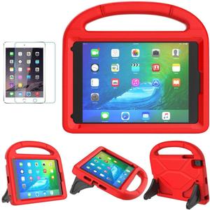 SUPLIK Kids Case for iPad mini 5/4/3/2/1 (7.9"), Durable Shockproof Handle Bumper Stand Cover with 2*Screen Protectors for 7.9 inch Apple iPad mini 5th/4th/3rd/2nd/1st Generation, Red