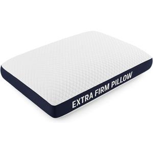 Extra Firm Pillow, Memory Foam Core Support for Side and Back Sleepers, Neck Alignment, Comfortable Loft, Washable Cover, Fits Standard Pillowcases, Designed to Hold Shape Night After Night
