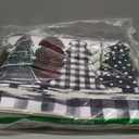 Artoid Mode Watercolor Buffalo Plaid Xmas Tree Merry Christmas Area Rug, Winter Home Decor Low-Profile Washable Area Rugs for Entryway Bedroom Living Room Laundry Room Indoor 5x7 Feet (Black/White)