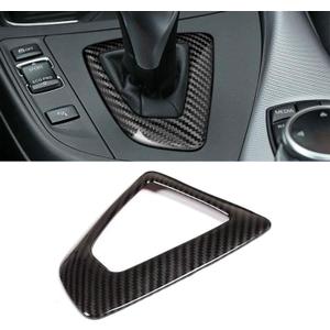 Carbon Fiber Control Gear Box Shift Knob Panel Frame Cover Sticker Interior Trim Compatible with BMW F20 F21 F22 F23 F30 F34 F35 F32 F33 F36 1 2 3 4 Series 14-18 Accessories