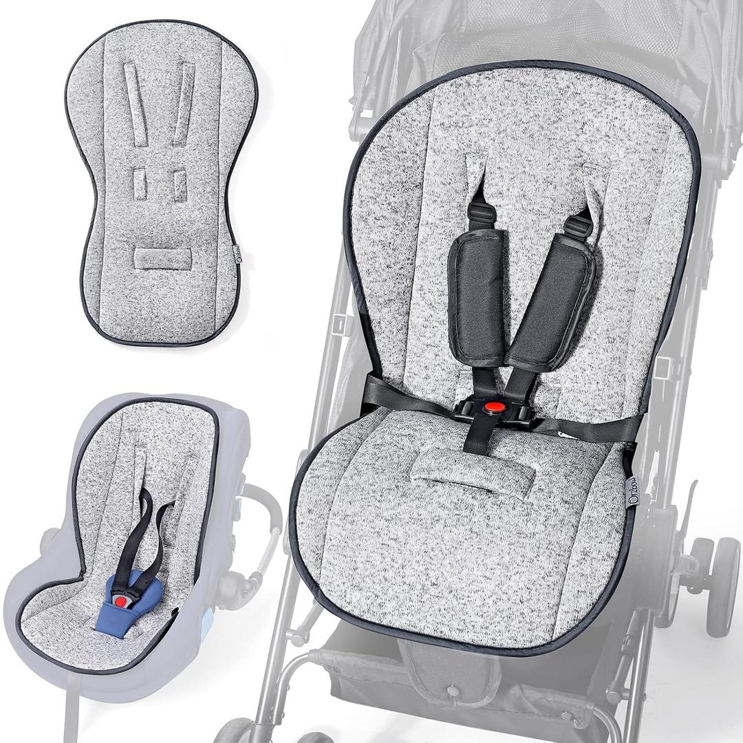 Orzbow Baby Stroller Car Seat Cushion, Breathable & Soft Infant Car Seat Insert with Air Mesh, Multifunctional Stroller Seat Liner, Carseats and High Chairs, 29.5x18'', Grey