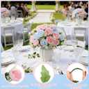 Geosar 8 Bundles Artificial Peonies Flowers Fake Silk Peony Bouquet Faux Peonies Flowers Bulk for Decoration Vase Floral Arrangements Wedding Party Table (Light Pink,Light Blue)