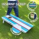 Cornhole Board Set, Regulation Size 4 x 2FT/3 x 2FT Solid Wood Corn Hole Game Set with 8 Bean Bags,2 Cornhole Boards and 1 Carry Bag for Outdoor Beach Toss Games Competitions