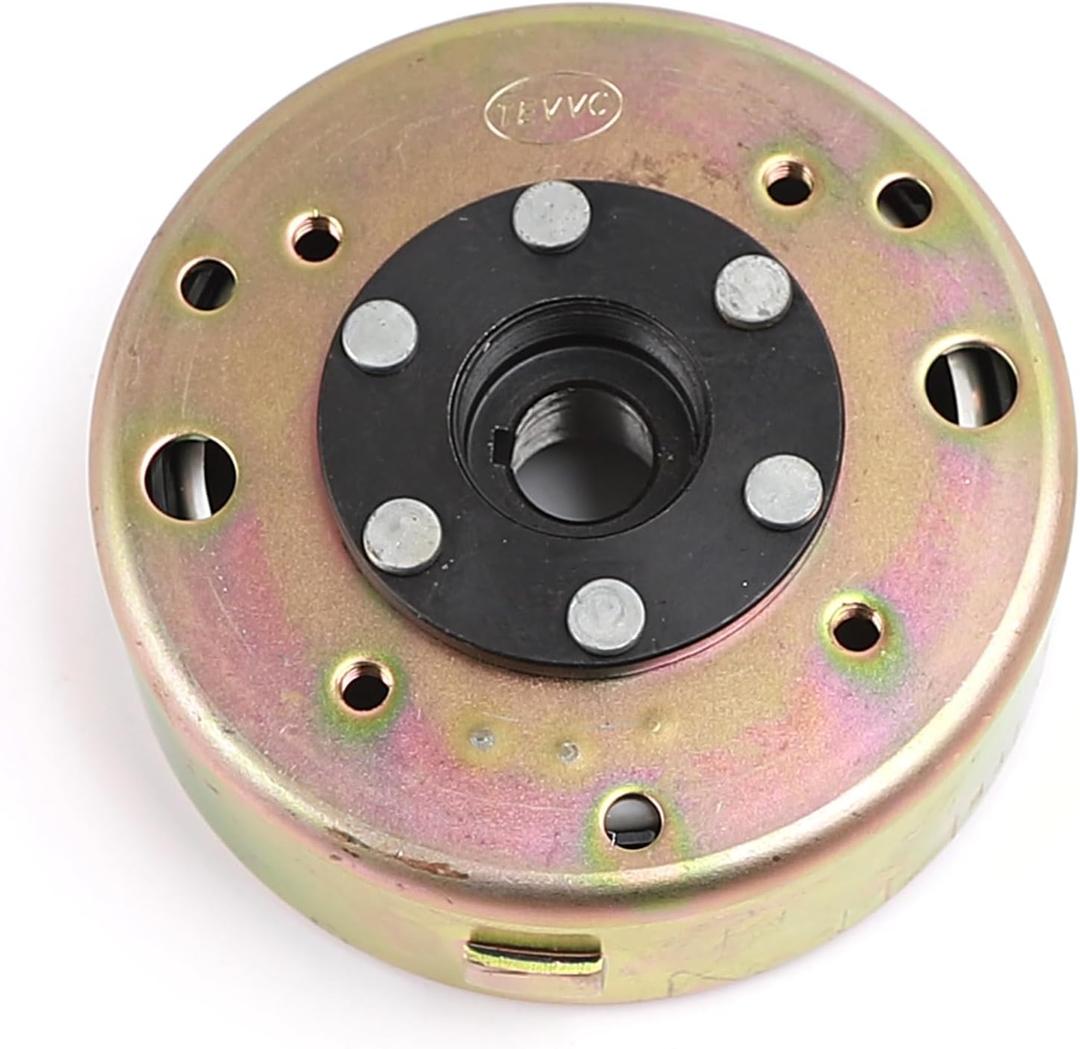 Mokuo GY6 150CC Magnet Flywheel Rotor 8 Coil Compatible with Chinese GY6 150cc 4-Stroken 152QMI 157QMJ Engine Scooter Mopeds ATV Go Kart