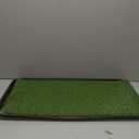 Ottomanson Artificial Grass Puppy Potty Training Pad with Tray, 15" x 30" Reusable Pee Pad for Small Pets and Dogs