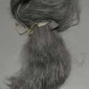 Topcosplay Men Wigs and Beard Set Long Gray Cosplay Halloween Costume Party Wizard Wig (Grey)