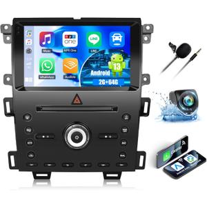 CAMECHO 2G+64G Android 13 Car Stereo for Ford Edge 2011-2015 9 Inch Touch Screen with Wireless CarPlay Android Auto Mirror Link 26UI Bluetooth FM GPS Navigation WiFi SWC Backup Camera