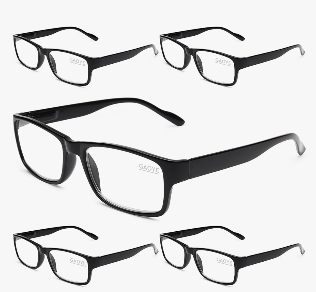 Gaoye Professional Reading Glasses for All Day - Computer Readers with Blue Light Protection - Value Pack