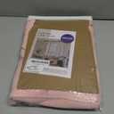 MIULEE 2 Panels Baby Pink Semi Sheer Window Curtains Spring Elegant Grommet Top Window Voile Drapes/Treatment Linen Textured Panels for Bedroom Living Room (54X84 Inches)