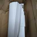 AURILOFT No Drill L-Shaped Vinyl Cordless Mini Blinds,White,27.5" Wx 36" H
