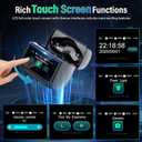 Wireless Earbuds with Touch Screen, Bluetooth 5.4 Headphones, ANC/ENC Noise Cancelling, 48H HiFi Stereo Bluetooth Ear Buds with 5 EQ Modes, Transparency Mode, IPX7 Earphones, Black