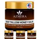 100% Grass-Fed Beef Tallow Balm, Manuka Honey MGO 263+, Organic Beeswax & Olive Oil, Beef Tallow for skin,Handmade Moisturizer for Dry Skin, Eczema Relief, & Healing Skin(2oz)