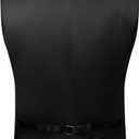 DiBanGu Mens Christmas Suit Vest and Tie Set for Men Waistcoats and Necktie Pocket Square Set for Prom Party S-3XL (Red Gold)