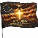 Us 250 Flag – 250th Anniversary USA Double Sided 3-Ply Outdoor Flag, We The People 1776-2026 Patriotic Yard & House Banner for 4th of July (5, 3X5)