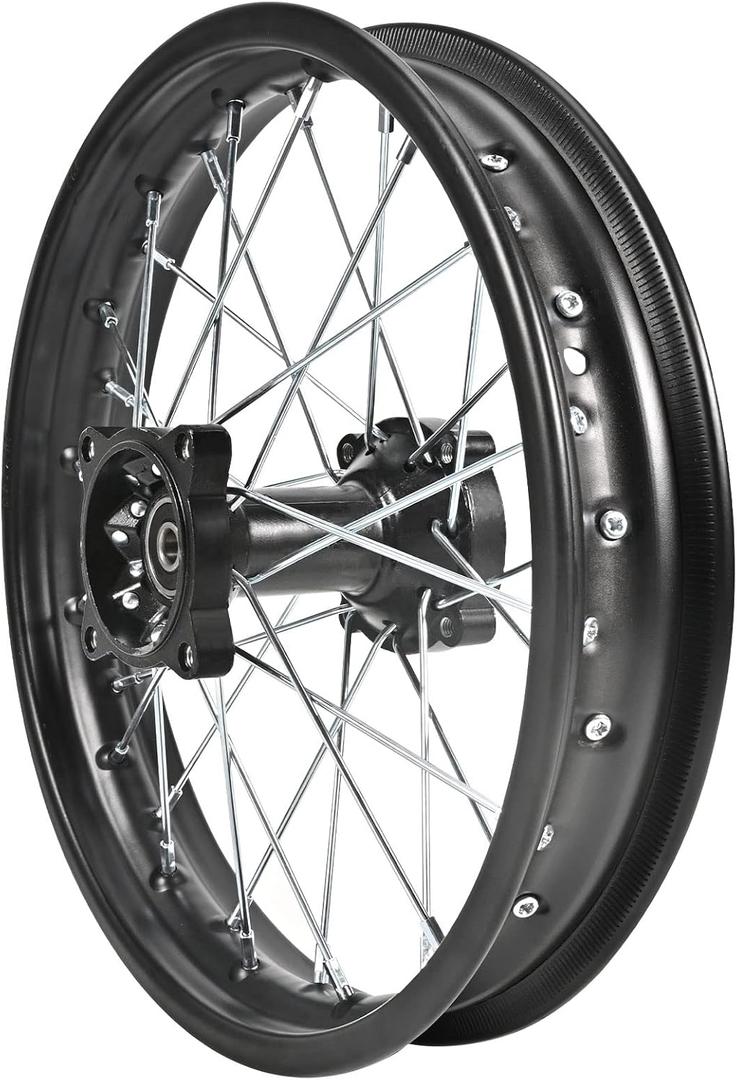 Trkimal Rear Wheel Rim Hub for Motocross Off Road Dirt Pit Bike (90/100-14 (15mm Bearing))