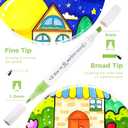 SAVZJSD 240 Colors Markers Set, 240 Colors Dual Tip Markers Set, Fine & Chisel Double Tipped Art Markers for Kids Adults Beginners & Artists in Coloring, Painting(Water-based Markers)