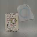 Shorogyt Compatible with Magsafe Wallet with Grip Magnetic Card Holder - Cute Phone Wallets with Ring Stand for iPhone 17/16/15/14/13/12 Series for Women Girls Flowers Design, Fit 7 Cards