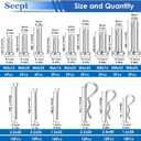 132Pcs Clevis Pin Assortment Kit - 304 Stainless Steel Cotter Pins & Carbon Steel Clevis Pins for Trailer Latch - Single Hole Clevis Pins for Versatile Use