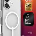 ZAGG Crystal Palace Case for iPhone 17 - Clear, Drop Protection (13ft/4m), ClearGuard AntiYellowing & ScratchResistant, MagSafe & Wireless Charging Compatible