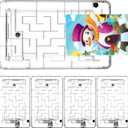 Skylety 5 Pcs Money Puzzle Box Plastic Puzzle Card Holder Fun Maze Intellectual Pinball Machine Game for Teens and Adults Birthday Party Favors(Clear)