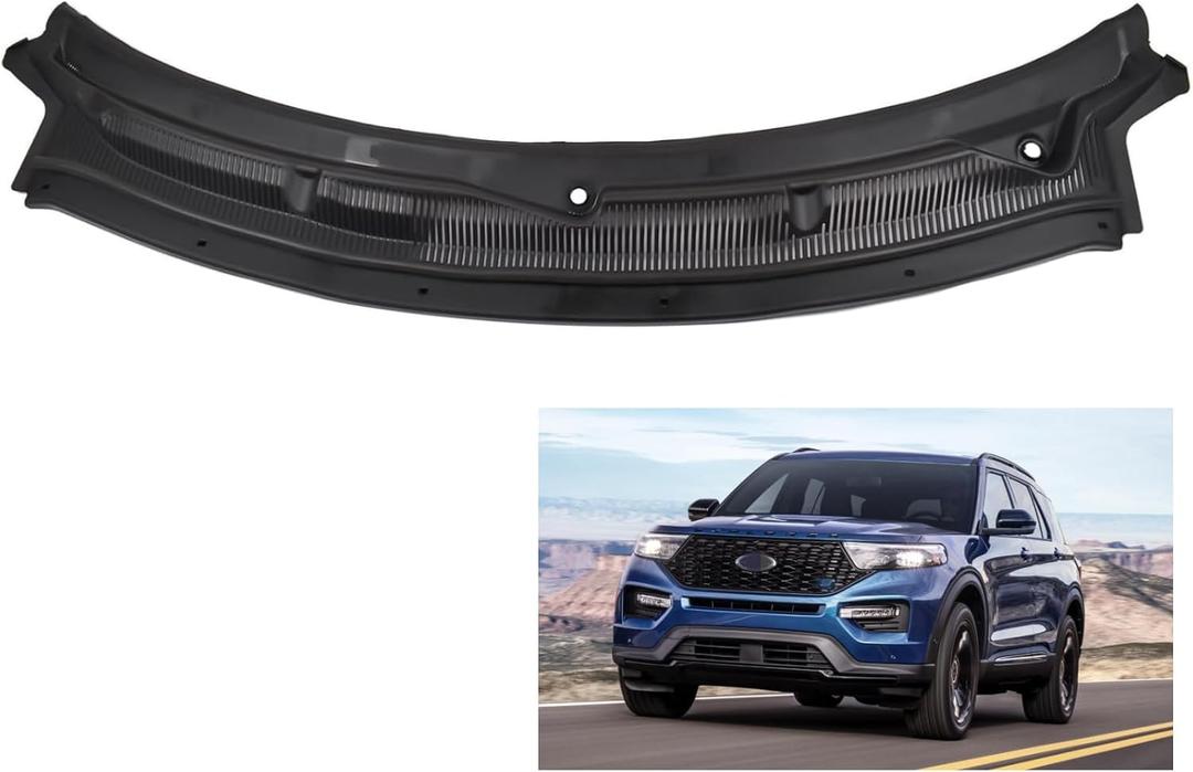 Black Windshield Wiper Cowl Grille Top Replacement for Ford Explorer Base 3.5 3.7 2.0L 2011-2019 BB5Z78022A68AA BB5Z-78022A68-AA Vahaha