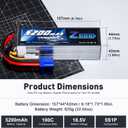 Zeee 5S Lipo Battery 5200mAh 18.5V 100C Soft Pack Lipos with EC5 Connector RC Battery for RC Airplane Helicopter RC Car Truck Quadcopter Boat Racing Hobby Models
