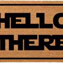 Funny Coir Doormat Hello There Welcome Front Porch Decor for Entrance Way Outdoor Personalized Heavy-Duty PVC Back Non Slip Coconut Coir Mat 30 x 18 Inch