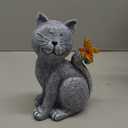 Nacome Cat Outdoor Statues for Garden: Outside Decor with Butterfly Clearance for Yard Art Lawn Ornaments Porch Patio Balcony Home House for Grandma Mom Women