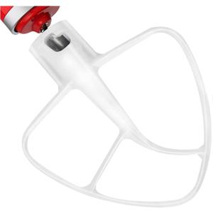 K45B Coated Flat Beater Compatible with KitchenAid Paddle for Mixer, KitchenAid Accessories and Attachments for 4.5-5 Quart Tilt-Head Stand Mixer，White