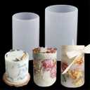 2 Sizes Cylinder Candle Molds for Candle Making Silicone Candle Molds Pillar Candles Resin Mould Epoxy Resin Casting Molds for DIY Aromatherapy Candles, Wax, Soaps, Polymer Clay