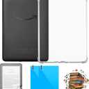 4 in 1 Clear Case with 2 Screen Protector and 50 Sticker for Kindle Paperwhite 11th Gen 2021 & Signature Edition (6.8"),All-Around ProtectionLight WeightAnti-ScratchKindle Paperwhite Case, Clear