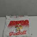 Fanatics Game Day Sweatshirts for Women Football Fan Sweatshirt Letter Graphic Print Pullover Crewneck Long Sleeve Top Grey,Women's Xl