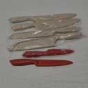 Knife Set, 12-PC Colorful Kitchen Knife Set, 6 Sharp Kitchen Knives with Covers for Cooking, Cutting&Chopping (Beige)